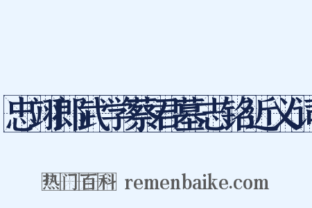 忠翊郎武学蔡君墓志铭近义词是什么意思的图片
